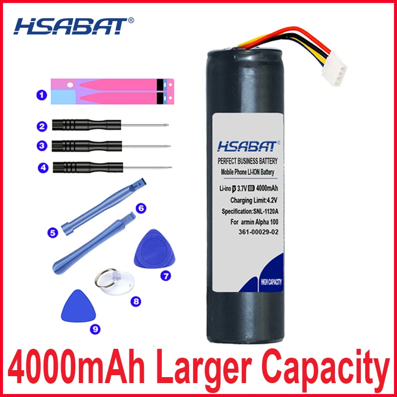 Аккумулятор HSABAT 0 циклов 4000 мА · ч 361-00029-02 для устройств Garmin Alpha 100 DC50 GAA002 GAA003 GAA004 T5