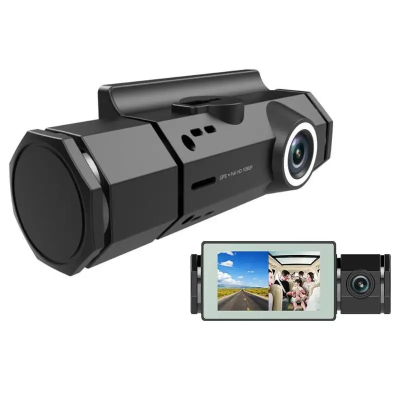 Горячая Распродажа, автомобильная dvr камера, многофункциональная J1 HD 1080P Dashcam, двойной объектив, gps трек, ночное видение, Автомобильный видеорегистратор, приборная панель
