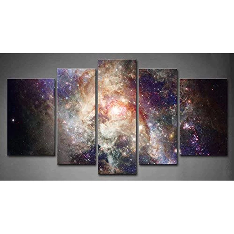 No Framed Canvas 5Pcs Star Field Nello Spazio E A Nebullae Wall Art Poster Dipinti Di Immagini Decorazioni Per La Casa Per La Decorazione Del Soggiorn