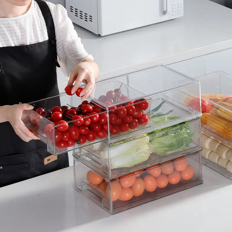 Transparent Refrigerator Vegetable Fruit Storage Box Food Drink Container  Cake Fresh Box Egg Holder Kitchen Cabinet Organization - Storage Boxes &  Bins - AliExpress