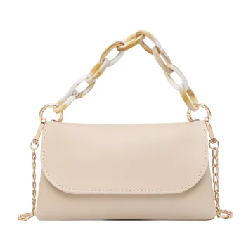 

2020 New Women's Portable PU Mini Niche Female Bag 2020 Spring and Summer Fashion Shoulder Messenger Chain Small Square Bag