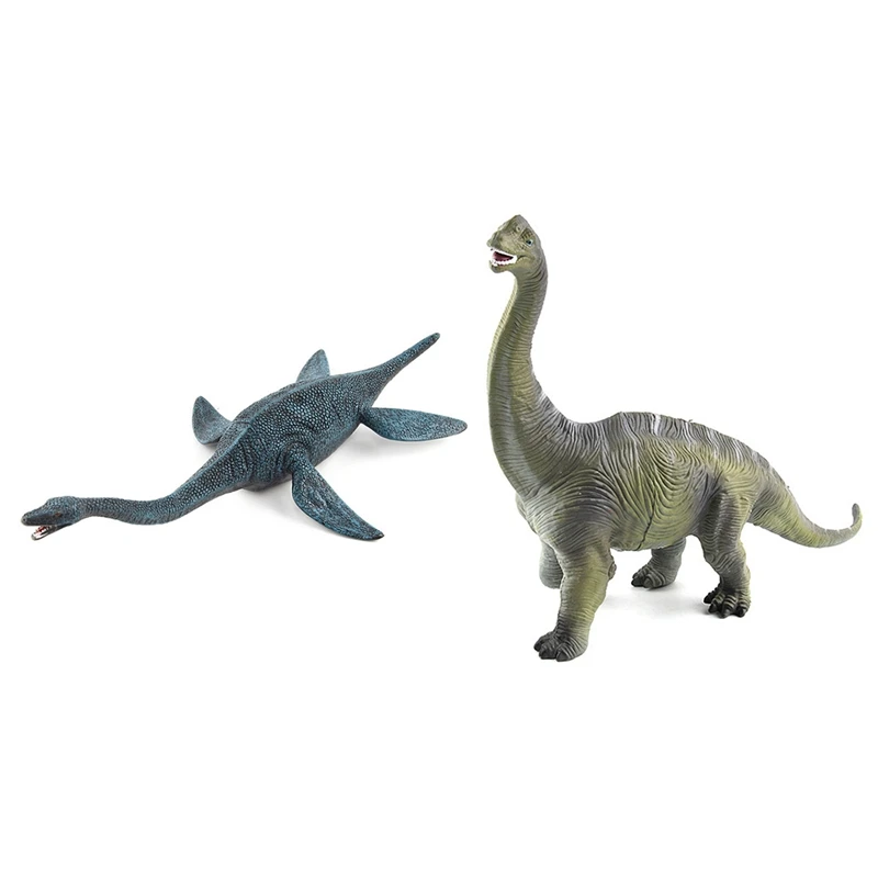 2 шт. большой размер Юрского периода дикая природа плюзиозавр динозавр игрушка пластиковая игра игрушки парк мира динозавр модель фигурки
