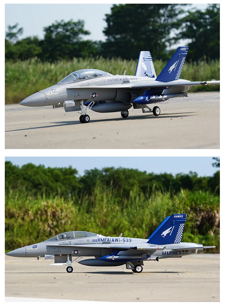 FMS 80 мм ducted EDF F/A-18 Hornet fighter игрушки дистанционного управления Собранный самолет с фиксированным крылом rc Drone PNP версия