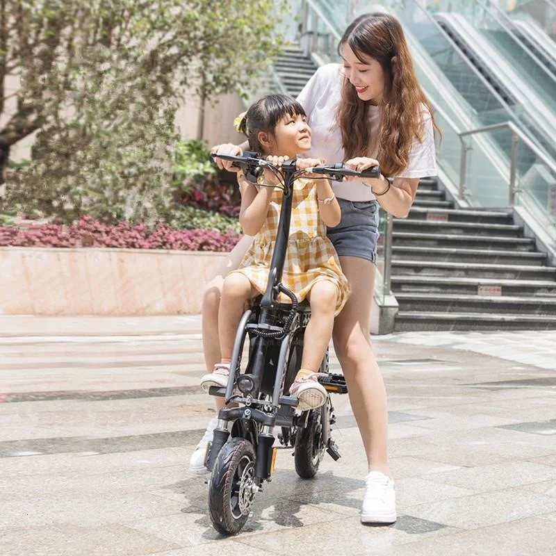 Electric Bikes Adults Two Wheels Electric Bicycles 36V 250W 20KMH 10.4AH Parent Child Portable Electric Scooter With Two Seat  (35)