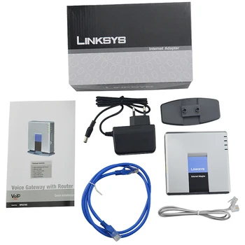 

ABKT-Unlocked LINKSYS SPA3102 VOIP Internet Adapter 1FXO 1 FXS Voice over IP Forward Calls to VoIP Service EU Plug