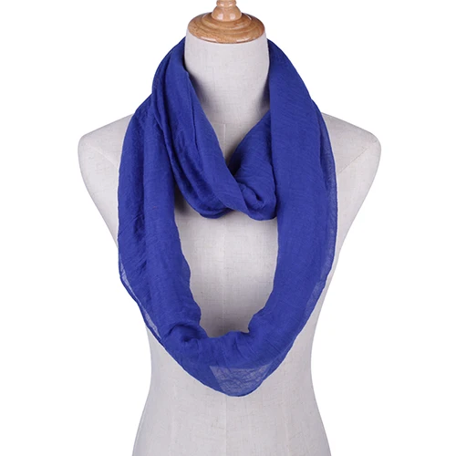 royal Однотонный шарф-светильник с круговой петлей для женщин, шарф-снуд для девушек, шаль, дешевые шарфы - Цвет: royal
