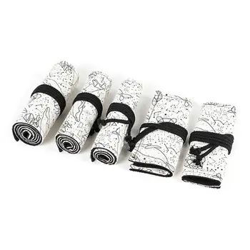 

Constellation 12/24/36/48/72 Hole Canvas Roll Pen Curtain Pencil Bag Case Makeup