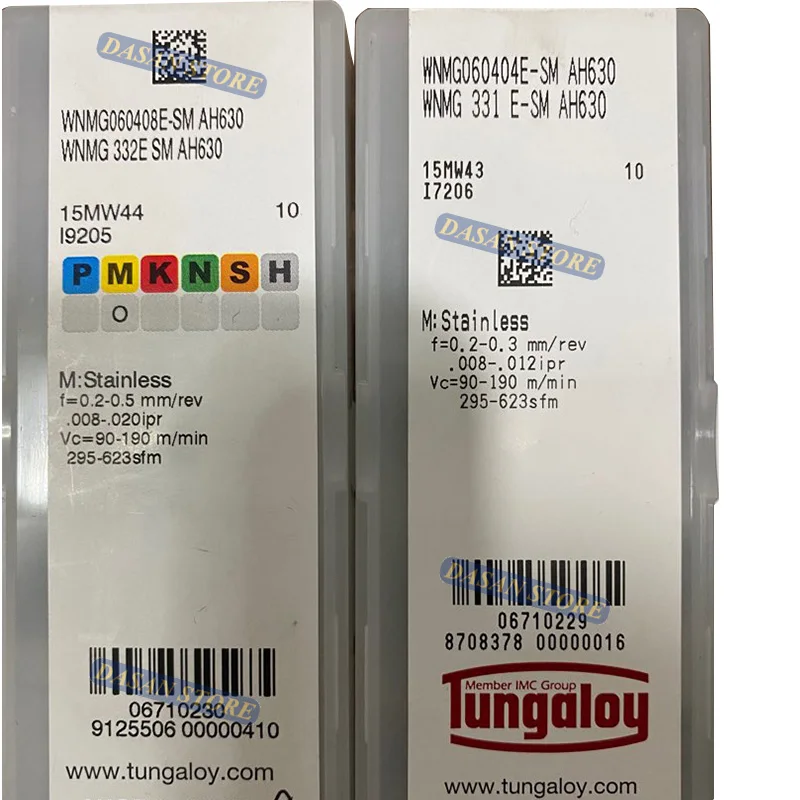 10 шт. WNMG060408 E SM AH630 лезвие WNMG токарный инструмент WNMG0604 оригинальные Tungaloy карбида