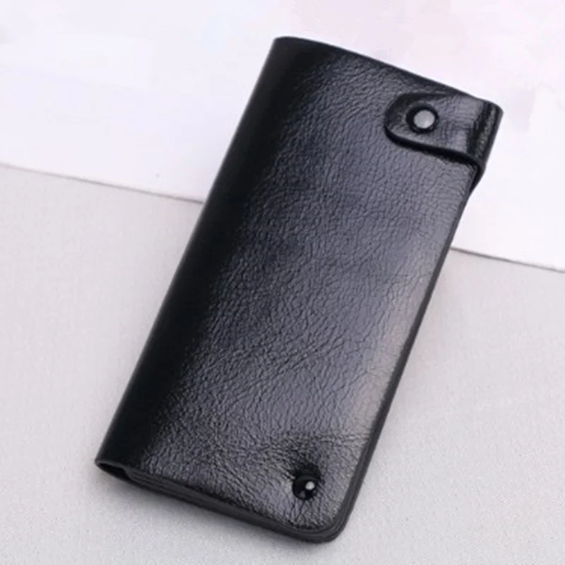 Black Из искусственной кожи 15 слотов женский бумажник с отделениями для карт большой емкости Бизнес ID кредитный держатель для карт водительские права Сумочка Кошелек Чехол - Цвет: Black