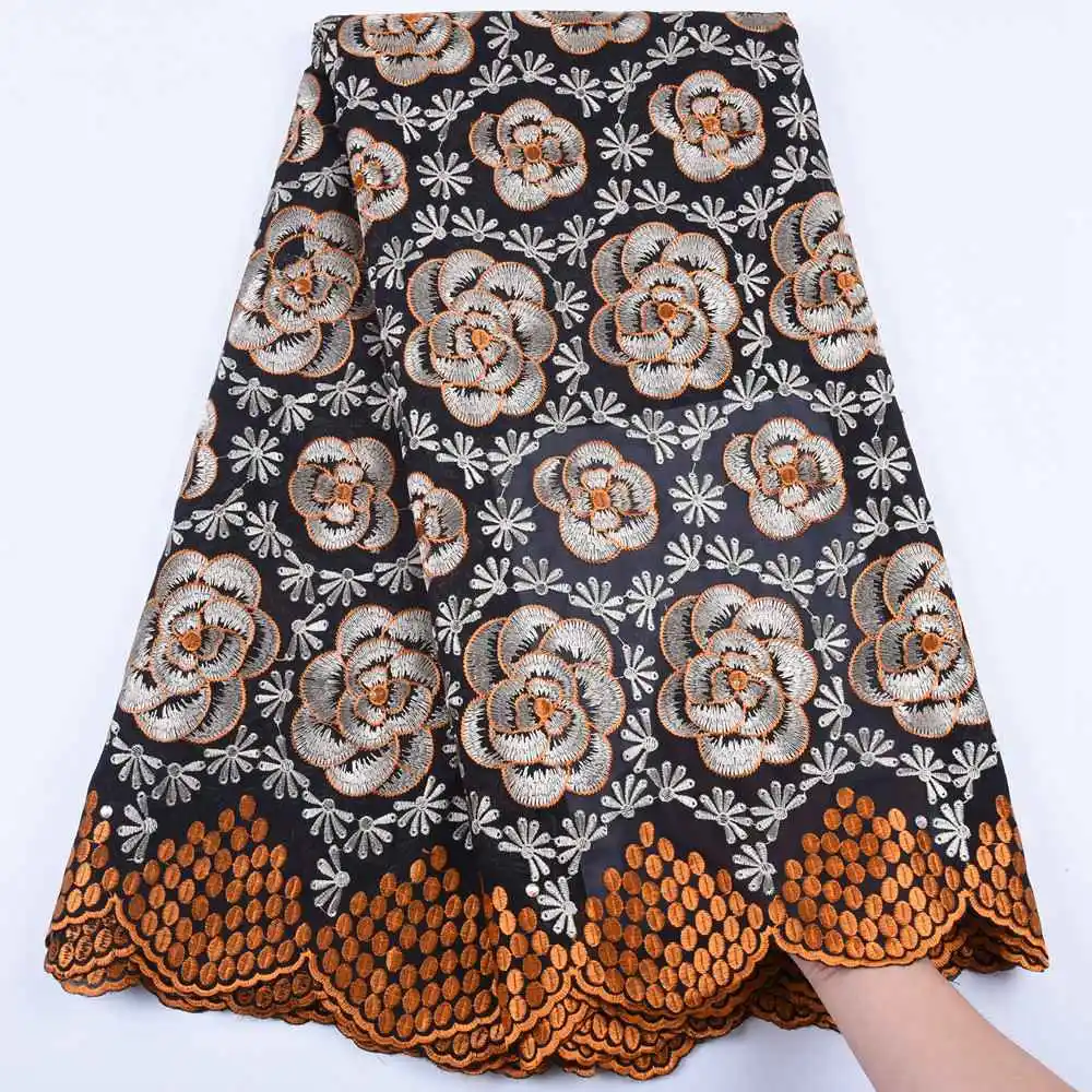 

New Arrival African Cotton Lace Fabrics 2019 High Quality Embroidery Lace With Stones Swiss Voile Lace In Switzerland S1681