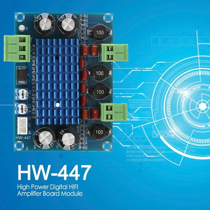120Wx2 DC5 28V TPA3116D2 Высокая мощность цифровой HIFI усилитель плата модуль стерео динамик