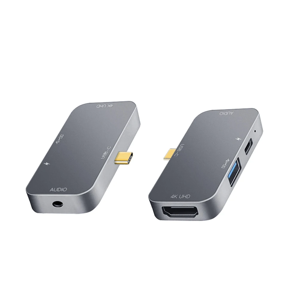 Type C концентратор USB3.1 с 4K HDMI PD зарядка USB3.0 считывание USB-C концентратор type-C pltter для HUAWEI P30 Pro Mate20 iPad Pro samsung S9 S10 - Цвет: Space Grey