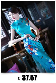 Sheng Coco китайское платье красное элегантное Cheongsam Длинные платья Вечерние с цветочным принтом вечерние Qipao M-4XL размера плюс женская одежда