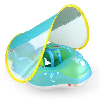 

Sunscreen Swimming Ring Toddler Inflatable Pool Float Swimming Pool Float With Removable UPF 50+ UV Sun Protection Canopy