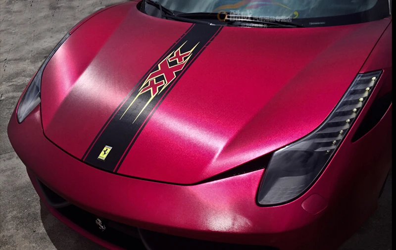 Rose Red  Brushed Metallic Vinyl Wrap-2