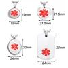 Free Engraving Unisex Stainless Steel Medical Alert ID Necklace Health Emergency Identification Pendant Necklaces Jewelry 4