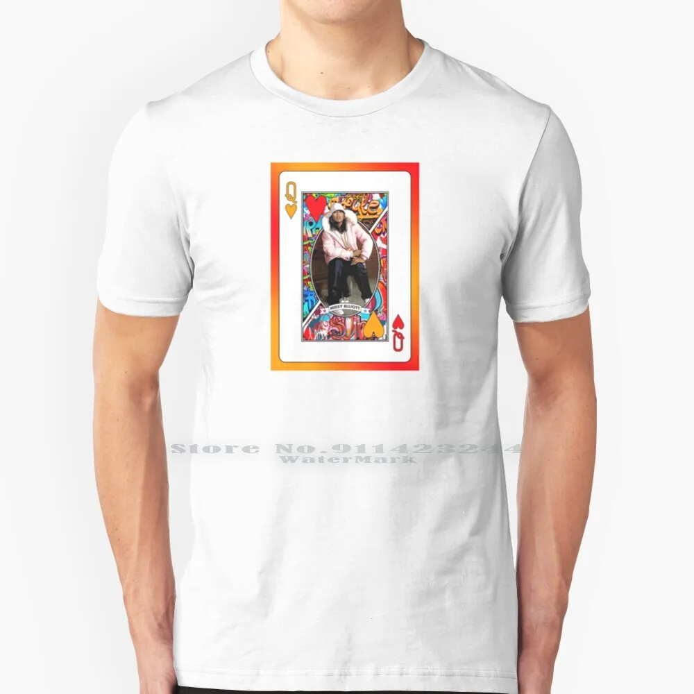 Missy Elliott Queen Of Hearts Card T Shirt Cotton 6Xl Queen Hearts Missy Elliott Beyonce Lana Del Rey Mariah Nicki Minaj Cardi