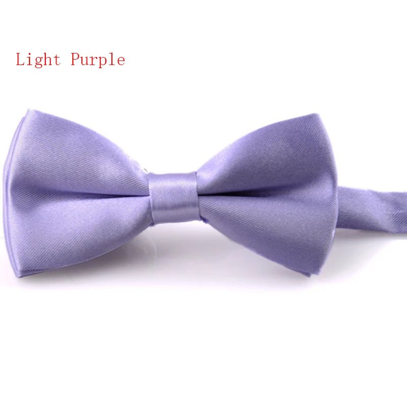 ZY-ET-Light purple Детский Одноцветный галстук-бабочка, Свадебный галстук-бабочка, Noeud Papillon, для мальчиков и девочек, полиэстер, шелк, Pajaritas, галстук-бабочка, женский, мужской галстук - Цвет: ZY-ET-Light purple