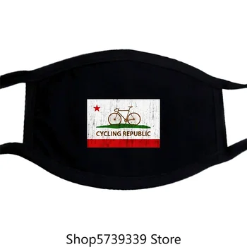 

California Republic Mask-Flag, Bicycle, Cotton Black Unisex Mask Male Brand Top Tees Fre