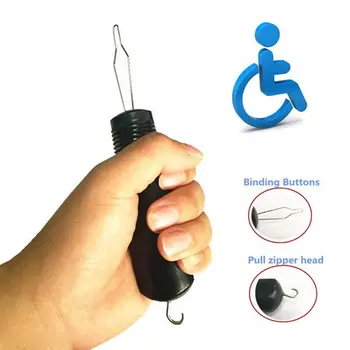 

2 in 1 Dressing Buttonhook Zipper Pull Helper Button Hook Dressing Aid Assist Tools for Old Disablity Parkinsons Aids