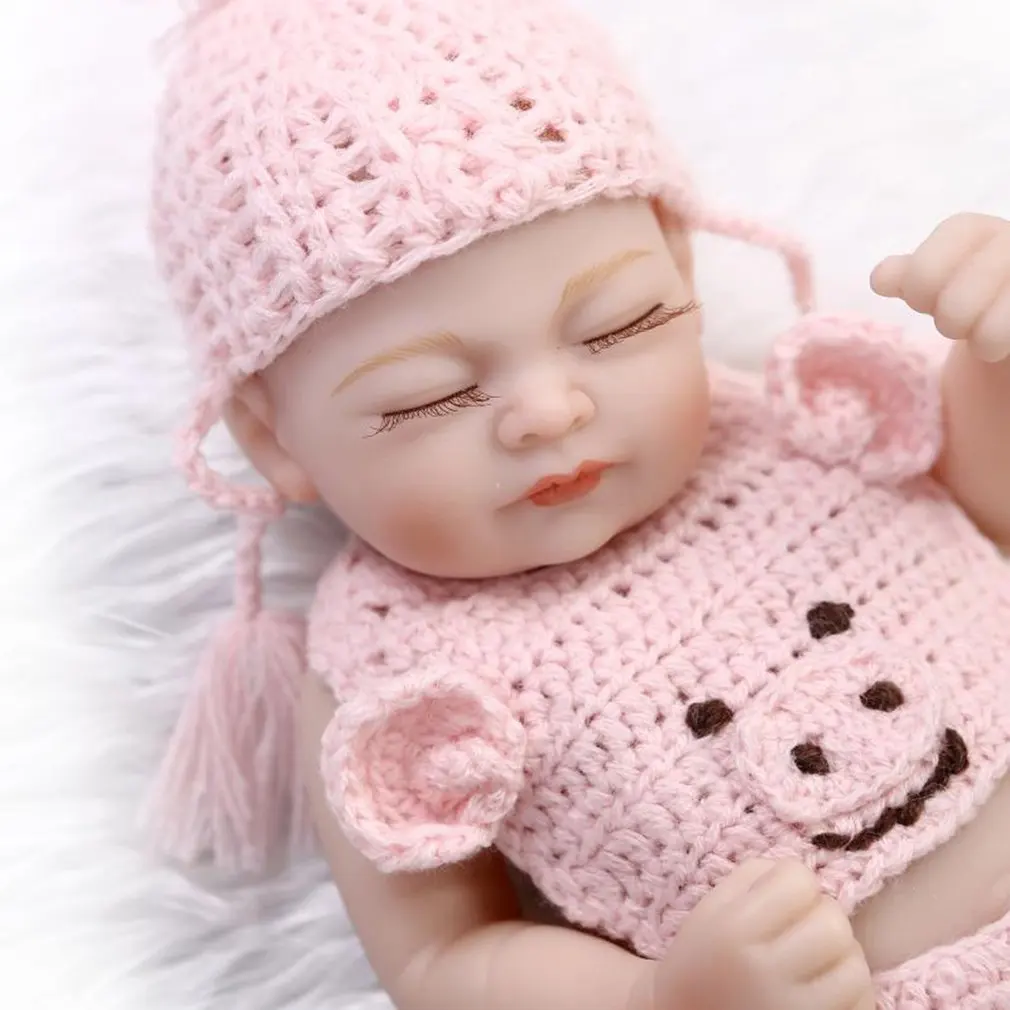26cm Simulation Baby Reborn Doll High Grade Full Silicone Lifelike Sleeping Newborn Doll Children Toy Photograph Props