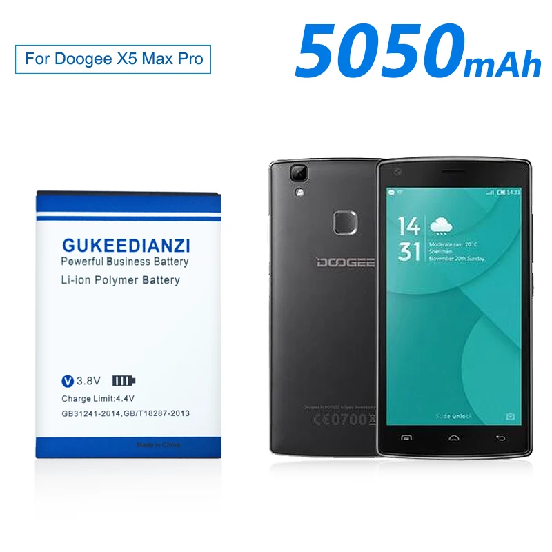 GUKEEDIANZI BAT16484000 5050 мАч телефон батарея для Doogee X5 Max Pro мобильный Замена перезаряжаемый аккумулятор