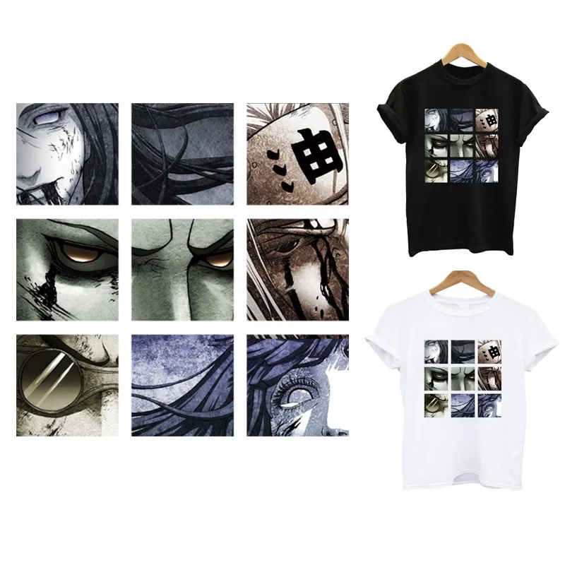 

anime patch Naruto Sharingan stripes applique on clothes application of one heat-sensitive patches transfer fusible clothing