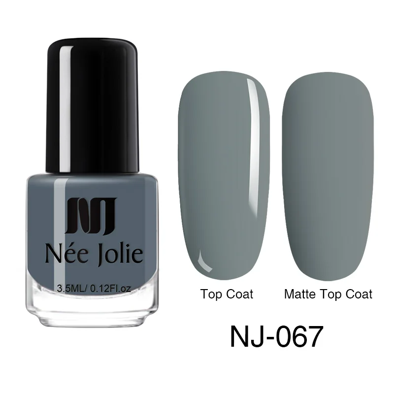 3.5ml NJ-067 Матовый лак для ногтей NEE JOLIE Effetc, черный чистый цвет, розовый лак для ногтей, масляной лак, лак для ногтей, лак для ногтей - Цвет: 3.5ml NJ-067