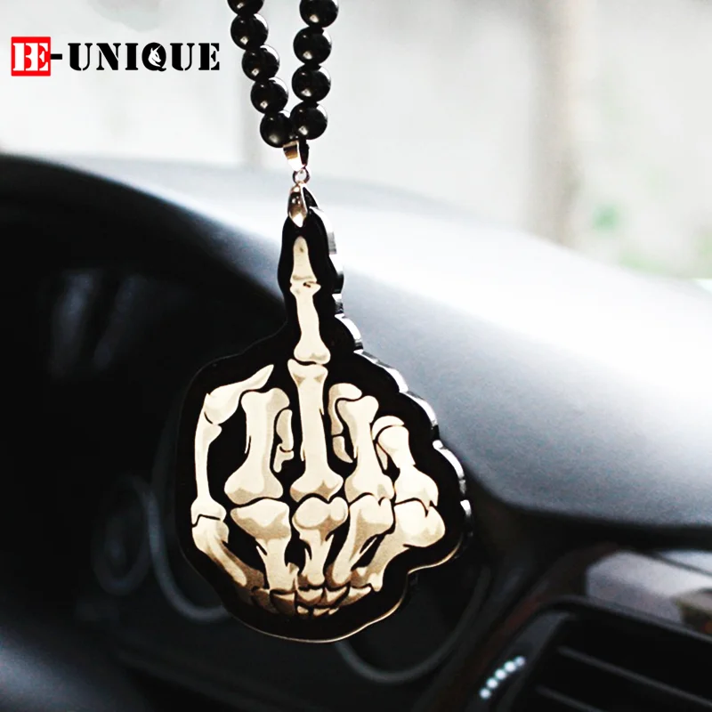 Devil'S коготь skelecton ручной автомобиль кулон средний палец вверх стайлинга