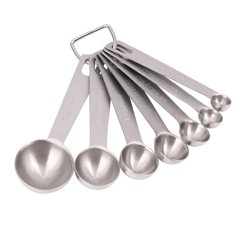 Stainless Steel Measuring Spoons Set Of 7 Stackable Measure Spoon For stainless-steel-measuring-spoons-set-of-7-stackable-measure-spoon-for