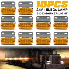 Aliexpress - 10pcs 24V 15 LED Side Marker Light Indicator Car External Squarde Warning Tail Light Signal Lamp Auto Trailer Truck Lorry Amber