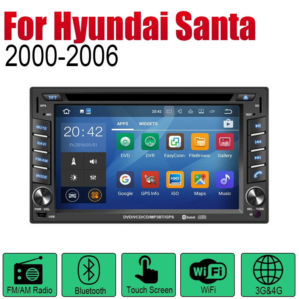 Автомобильный DVD плеер ZaiXi GPS навигация для Hyundai Santa Fe Classic 2000 ~ 2006 Автомобильная