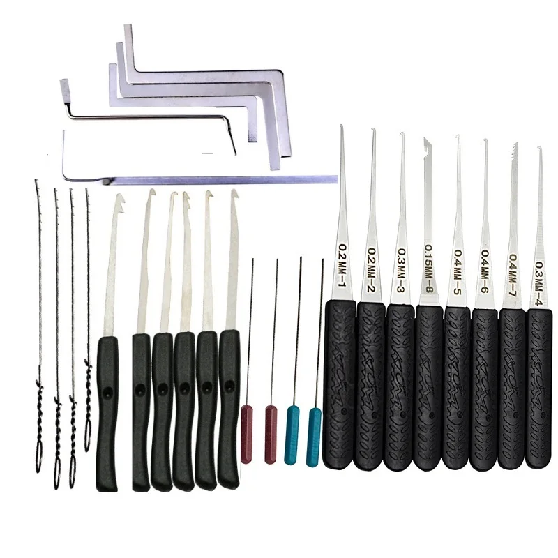 Professional Lock Pick Set Hand Tools Locksmith Tools Remove Hooks Lock Pin Broken Key Extractor