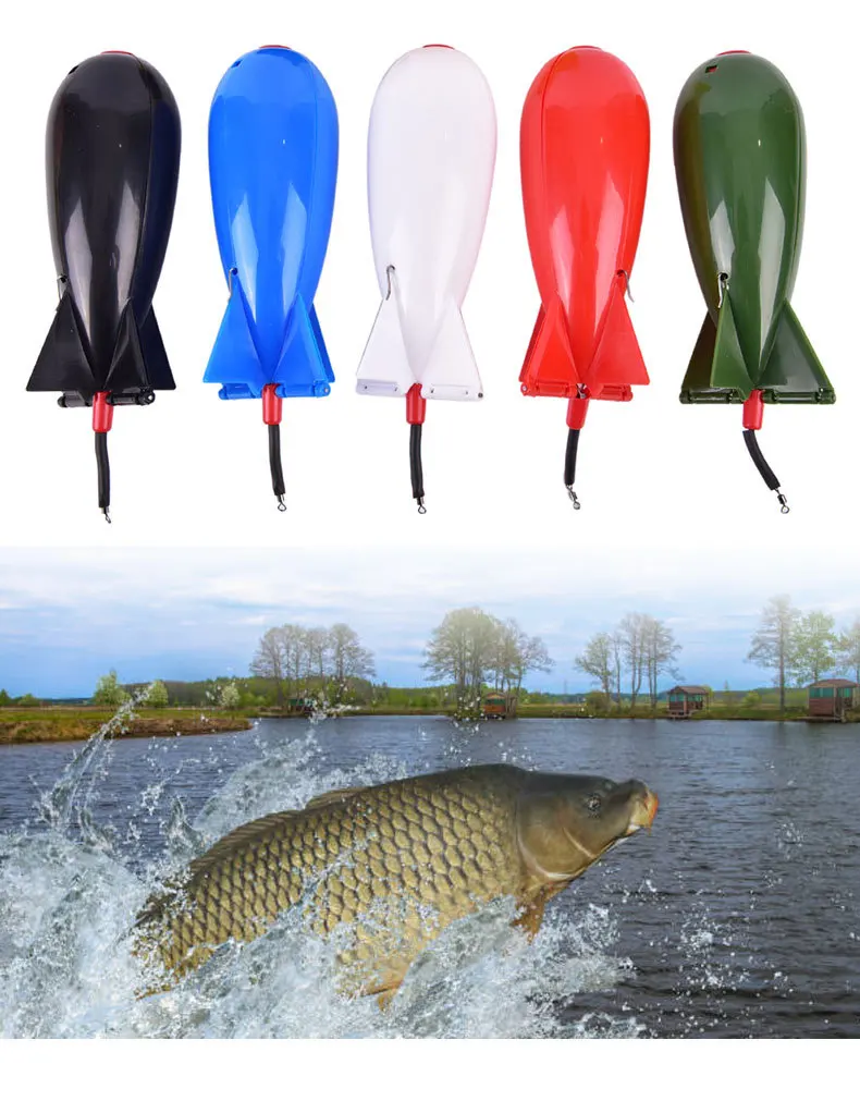 Outdoor Tackle Fishing small Rockets Spod Fishing Tackle Feeders Float Bait Holder Rocket Feeder Tackle Tool Accessories DUOCACL Fly Fishing Reels 