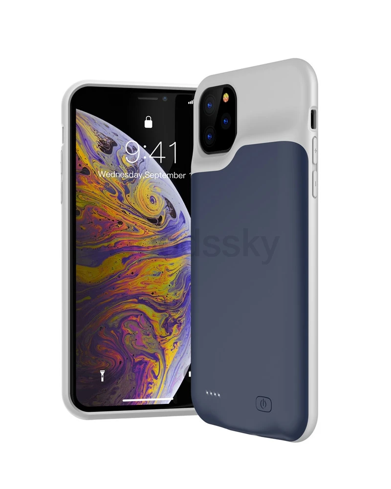 Тонкий Силиконовый противоударный чехол для зарядного устройства s для iPhone 11 Pro Max power Bank чехол для внешнего зарядного устройства чехол для iPhone 11