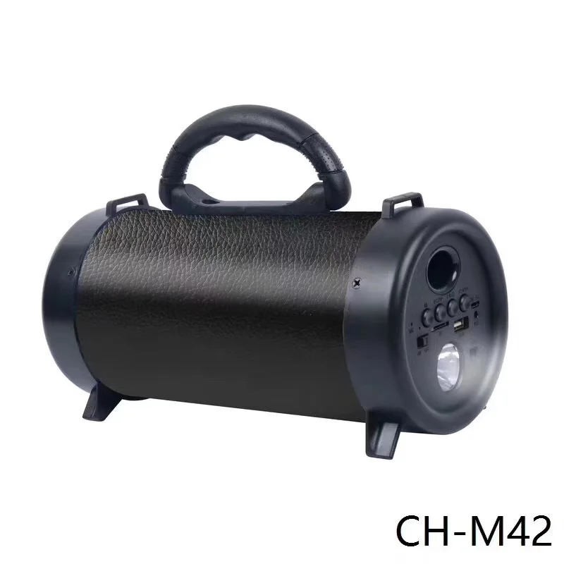 M42 Black CH-M42 баррель беспроводной Bluetooth фонарик с динамиком открытый портативный сабвуфер Военный барабан с кронштейном для мобильного телефона маленький стерео - Цвет: M42 Black