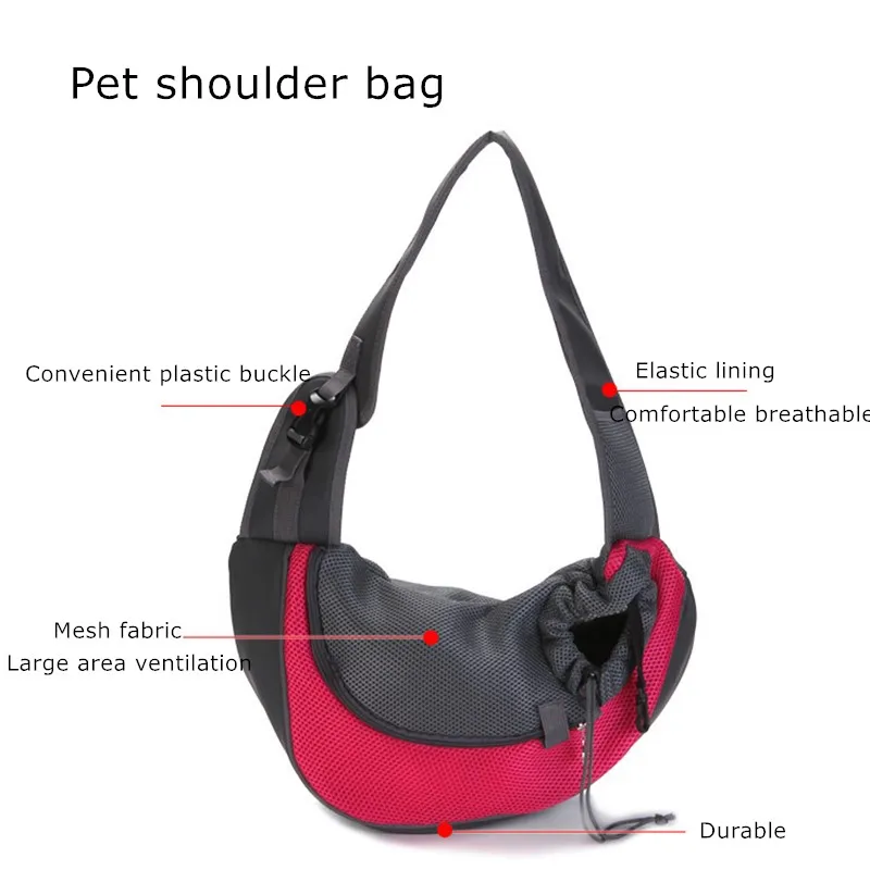 S/L Открытый Путешествия собака сумка сетка Оксфорд один комфорт Слинг Сумка Pet Puppy Carrier