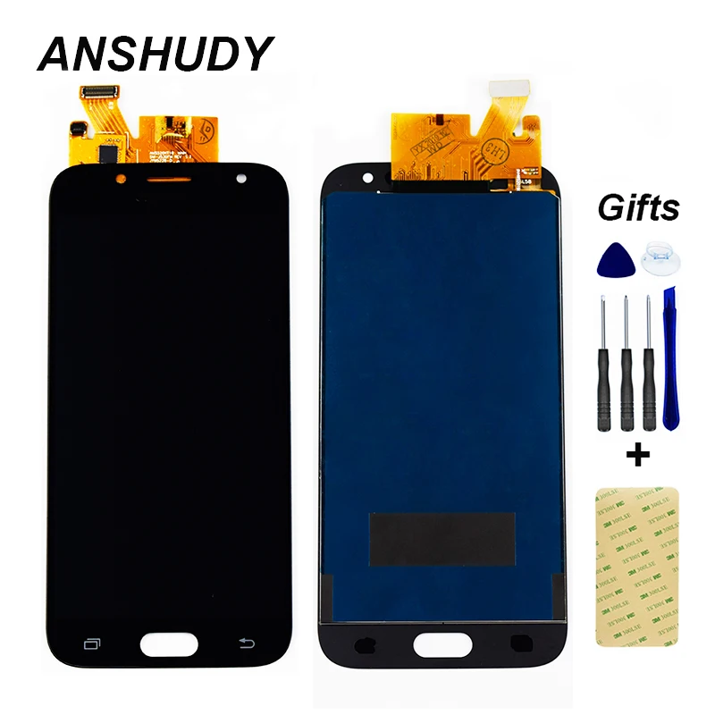 Comprar Brillo ajustable para Samsung Galaxy J5 2017 j530 J530F J530FM Módulo de pantalla LCD + CONJUNTO DE Sensor DE digitalizador de pantalla táctil