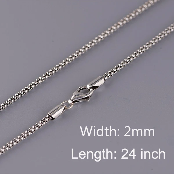 2.0mm 24inch BALMORA классический базовый стерлингового серебра 925 простая застежка Регулируемая Цепочка-ожерелье для женщин и мужчин пара ювелирных изделий - Окраска металла: 2.0mm 24inch