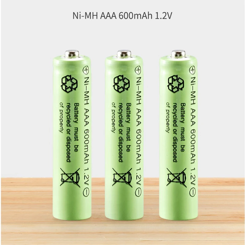 20 Pack Solar Light Batteries AAA 1.2V 600mAh NiCd Rechargeable For Garden Lights