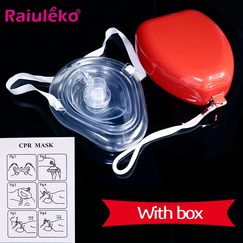 

Professional First Aid CPR Breathing Mask Protect Rescuers Artificial Respiration Reuseable With One-way Valve Tools Health Care