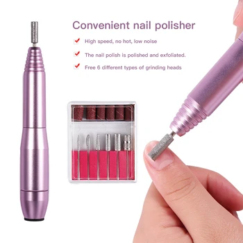 

USB Electric Nail Drill Machine Manicure Pedicure Drill Set Milling Cutters Portable Strong Nail Sander Drill Equipment Tools