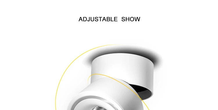 Surface Mounted LED Ceiling Lights Kitchen Fixtures COB Back ground Spot Lamp Angle Adjustable Black White Lampshade AC85-265V