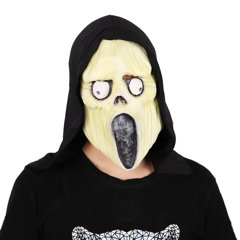 Shout Funny Halloween Party Mask Masquerade Cosplay Costume Props Zombie Undead Latex Full Face Mask Increase Festive Atmosphere - Цвет: Shout