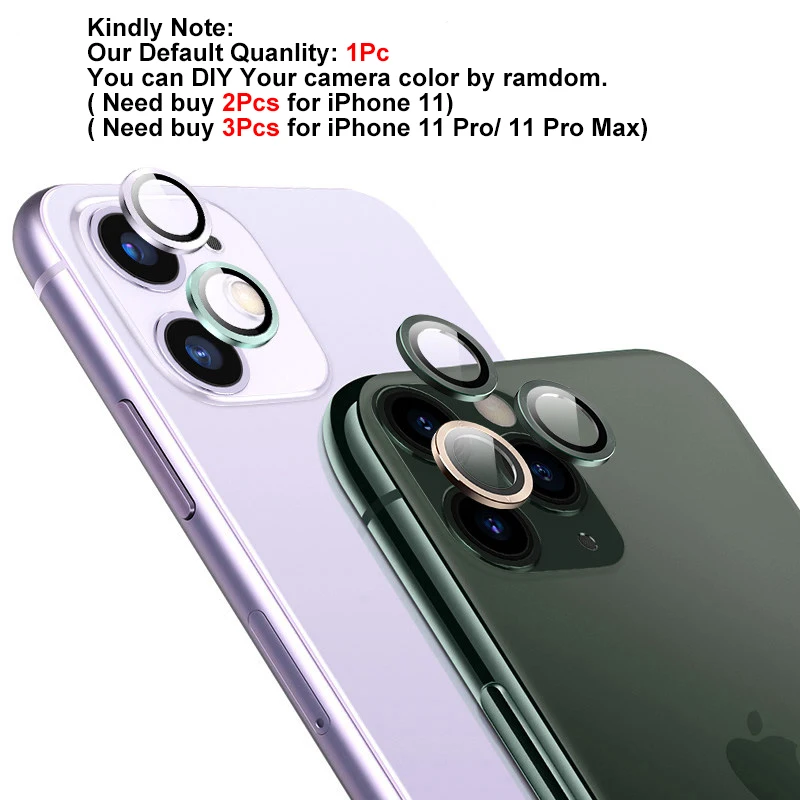 Защитный чехол для камеры для iPhone 11 Pro Max 11Pro 11, чехол, стекло+ металлический задний объектив, защитное кольцо для экрана, крышка для iPhone11 11Pro