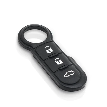 KEYYOU Pad pulsante in gomma chiave a distanza per Fiat 500 Punto Ducato Stilo Panda Abarth Auto Key Pad 3 pulsanti - KEYYOU Pad pulsante in gomma chiave a distanza per Fiat 500 Punto Ducato Stilo Panda