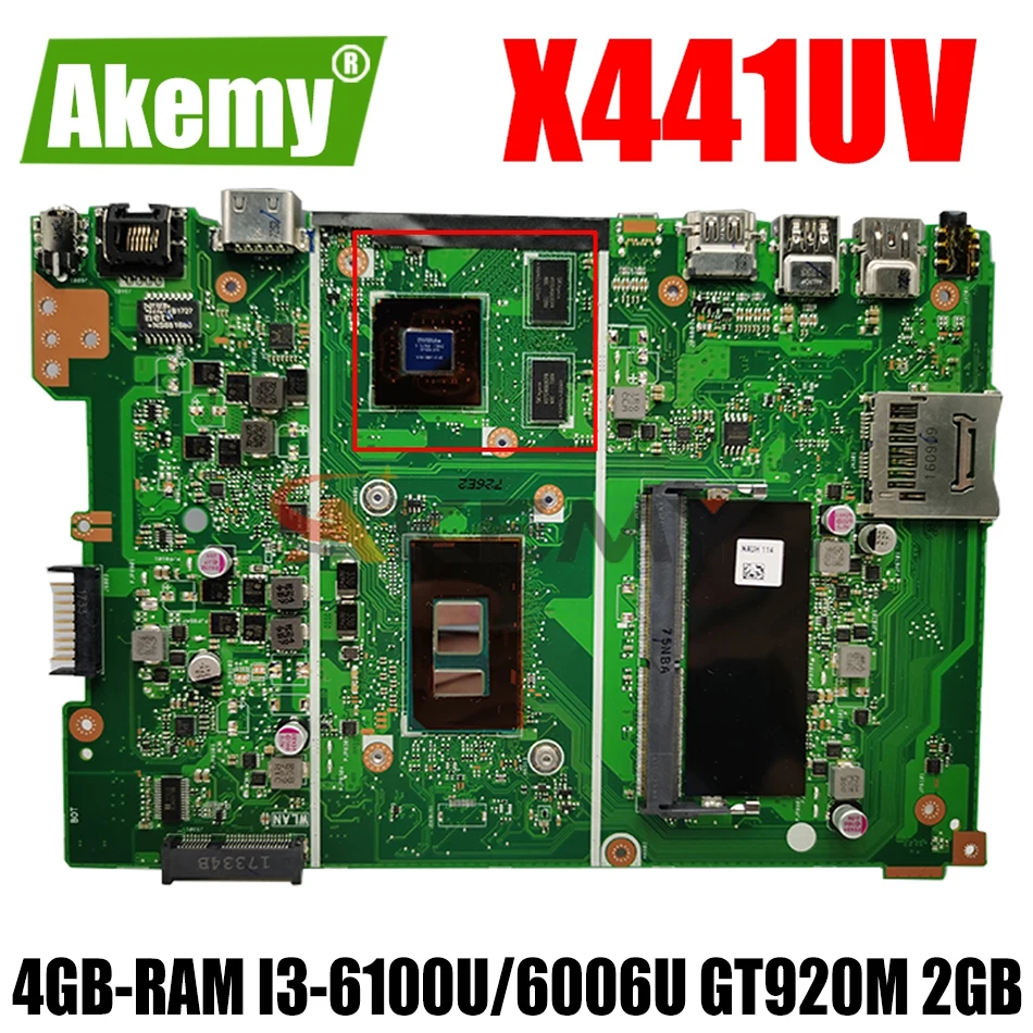 AKEMY X441UV Laptop motherboard for ASUS VivoBook Max A441U A441UV