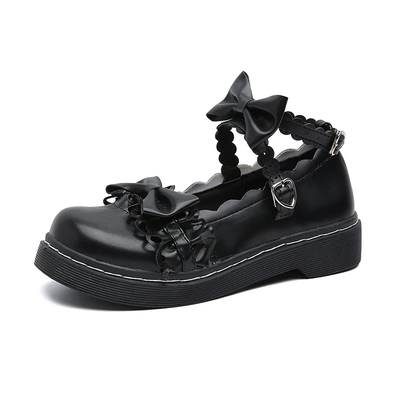 Готическая обувь Лолита s женская черная обувь Лолита обувь принцессы с бантом женская обувь для косплея костюмы обувь с рисунком в стиле аниме Студенческая обувь для колледжа