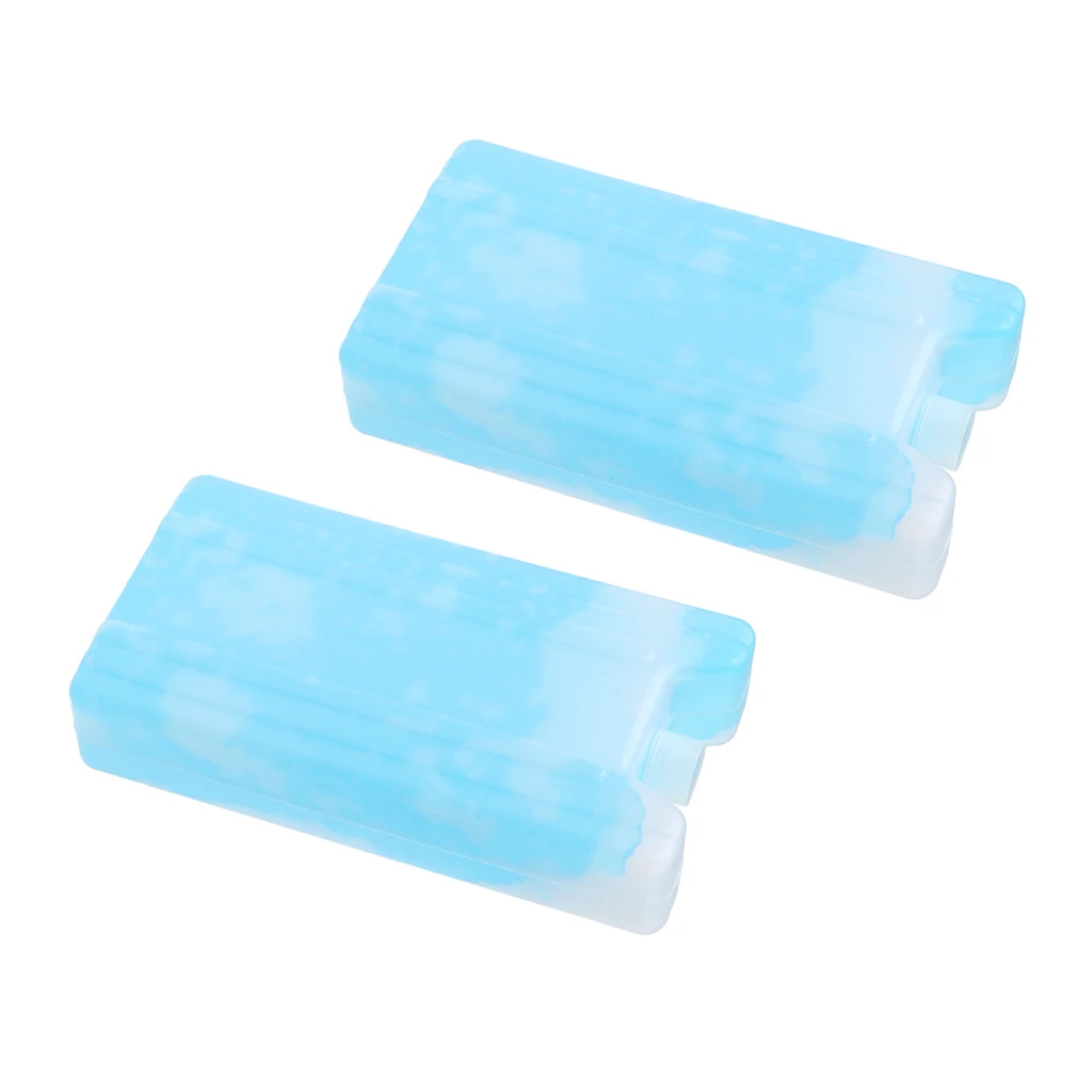 2pcs/set Reusable Ice Pack for Outdoor Camping Picnic Fishing Travel Home Office Lunch Box/ Lunch Freezer/ Cooler Bag