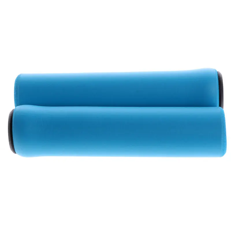 Горная дорога MTB Спортивная силиконовая губка ручки для велосипедного руля мягкая противоскользящая амортизирующая велосипедная ручка велосипедного руля - Цвет: Небесно-голубой